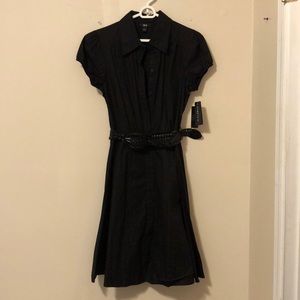 Button front closure midi dress
